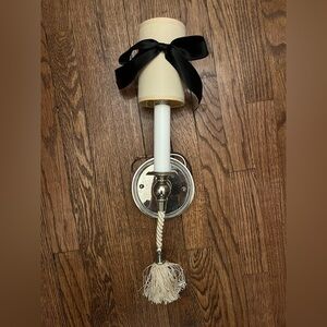 Elegant Wall Sconce with Black Ribbon